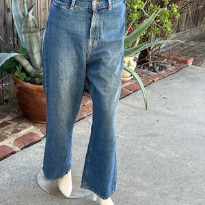 Zara Women's Blue Flare Jeans